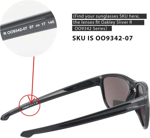Vista 6 de Walleva - Lentes de repuesto para gafas de sol Oakley Sliver R, múltiples opciones disponibles