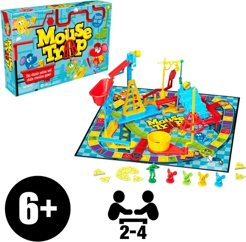 Vista 12 de Hasbro Gaming Juego de Mesa Mouse Trap para Niños de 6 Años en Adelante, Juego Clásico para 2-4 Jugadores, con Configuración más Fácil que