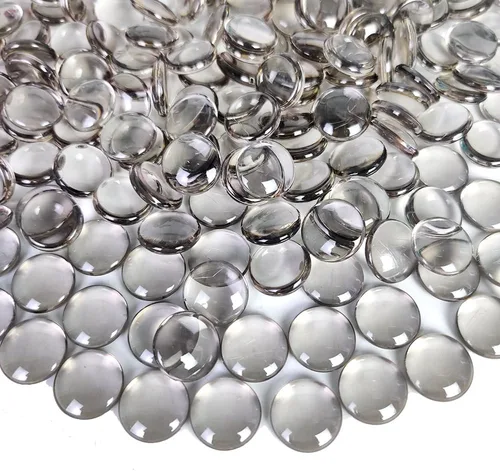 Vista 20 de HappyFiller 1200 PCS gemas acrílicas planas tipo canicas de 0.6" color morado brillante para rellenos de jarrones, confeti de fiesta, centros