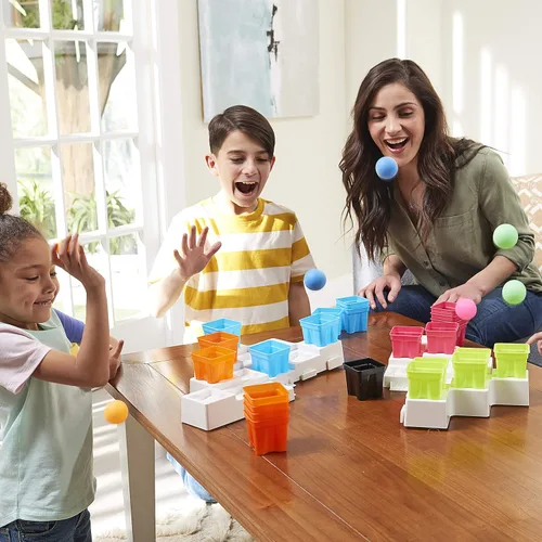 Vista 7 de Franklin Sports Battle Buckets Pong Games - Juegos de ping pong para cuatro jugadores de ritmo rápido - Diversión para niños y familias - Es un