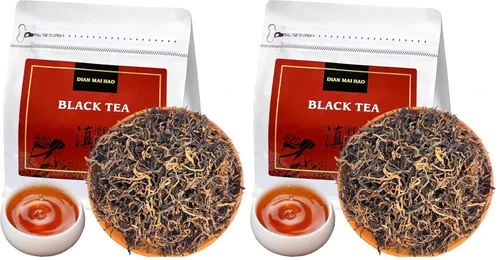 Vista 3 de Yunnan Golden Special - Té negro de hojas sueltas - El mejor té negro chino - Cultivado orgánicamente - Té perfecto de la mañana - 5.29 oz