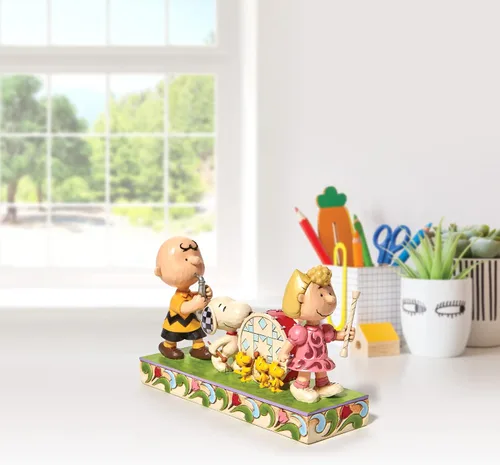 Vista 2 de Enesco Jim Shore Peanuts Marching Band Parade - Figura de desfile, 4.625 pulgadas, multicolor