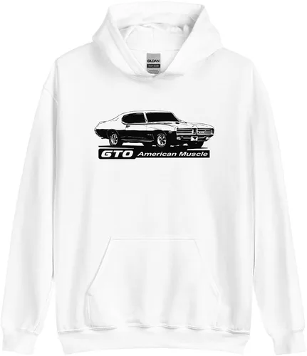 Vista 6 de Aggressive Thread Sudadera con capucha con ilustraciones basadas en 1969 Pontiac GTO Judge Negro