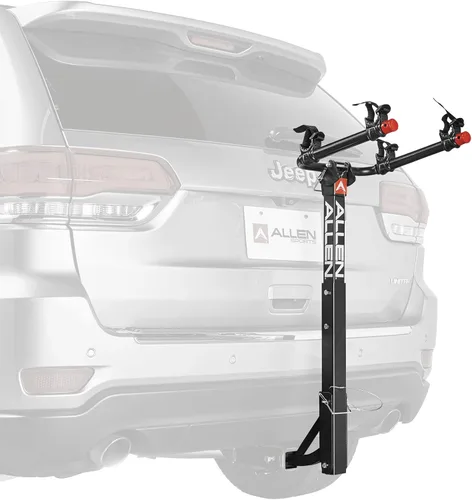 Vista 13 de Allen Sports Deluxe - Soporte de enganche para 2 bicicletas, modelo ZN520, color negro