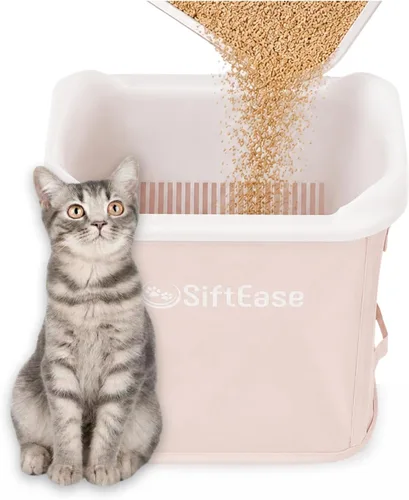 Vista 11 de Tamizador de Arena para Gatos - SiftEase Limpieza Rápida y Fácil sin Necesidad de Pala, Tamizador Grande con Contenedor para Arena Duradera