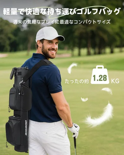 Vista 7 de Bolsas de viaje de golf RIOROO para aerolíneas con ruedas, funda de oxford 900D de lado blando, protección acolchada para palos, regalos de golf