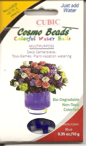 Vista 2 de Fancy Gift Package: 6 Pkg. CLEAR Round Cosmo Beads Water beads +10g Cubic Shape Crystal Soil