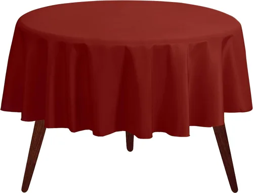 Vista 14 de Gee Di Moda Mantel redondo verde manzana de 70 pulgadas para mesas redondas de 24 a 48 pulgadas, tela lavable resistente, para mesa de bufé, fiesta
