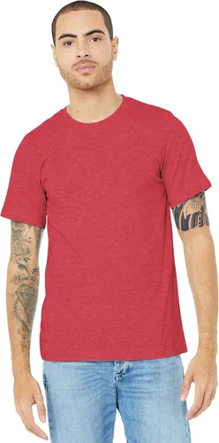 Vista 3 de Bella + Canvas Camiseta unisex de punto Heather CVC para adultos Gris jaspeado (Athletic Heather Gray)