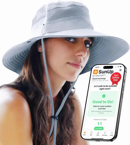 Vista 23 de GearTOP Safari Hat for Men Sun Hats for Women UV Protection UPF 50+ Fishing, Gardening, Hiking Hat (22-23 1/2")
