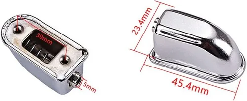 Vista 3 de Tambor de caja de metal con tornillos para trampa/Tom piezas accesorios de un solo extremo montado 6 unids