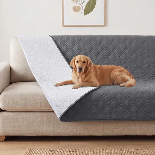 Vista 20 de Manta impermeable para perro, funda de cama para mascotas, para muebles, cama, sofá, sofá biplaza con respaldo antideslizante