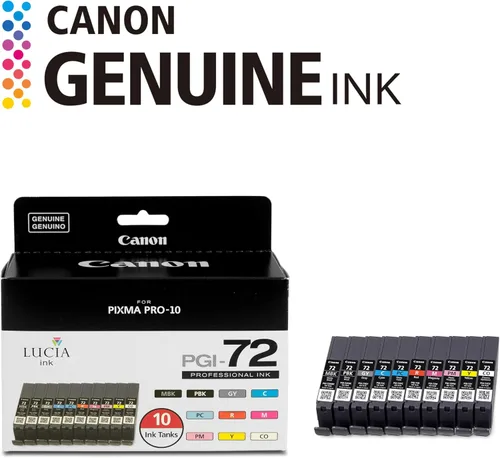 Vista 2 de Canon PGI-72 pack de 10 depósitos de tinta.