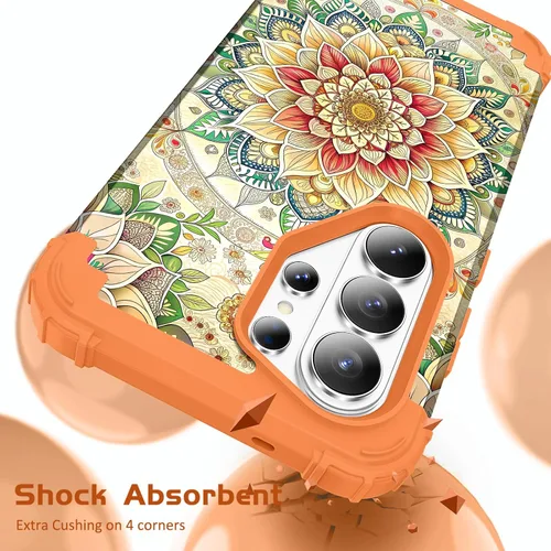 Vista 2 de Hocase Funda para Samsung Galaxy S26 Ultra, mandala beige