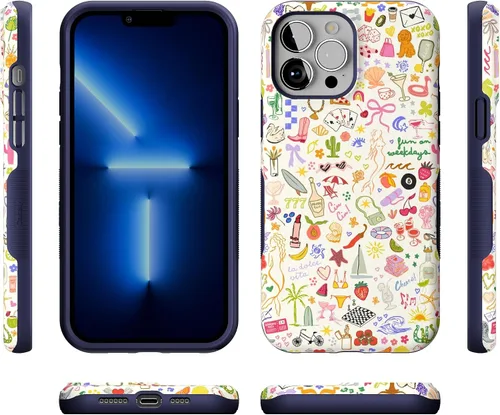 Vista 9 de Casely Funda para iPhone 13 Pro Max Todas las cosas divertidas Diversión en días laborables Compatible con MagSafe Diseño protector audaz