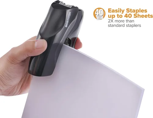 Vista 6 de Bostitch Office EZ Squeeze - Paquete de grapadora resistente de 3 agujeros y grapadora resistente