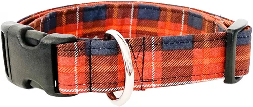 Vista 3 de Fall Plaid Dog Collar (X-Small)