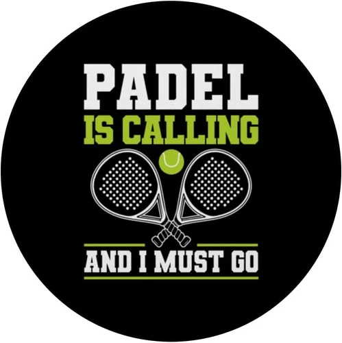 Vista 3 de Padel is Calling y I Must Go Paleta de pádel PopSockets Adhesivo PopGrip