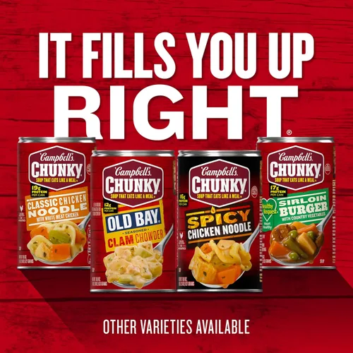 Vista 9 de Campbell's Chunky Sopa, sopa de almejas sazonadas OLD BAY, lata de 18.8 onzas (caja de 12)