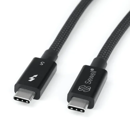 Vista 8 de Sewell Cable Thunderbolt 5, 3.3 pies, certificado Intel, 80Gbps/120Gbps