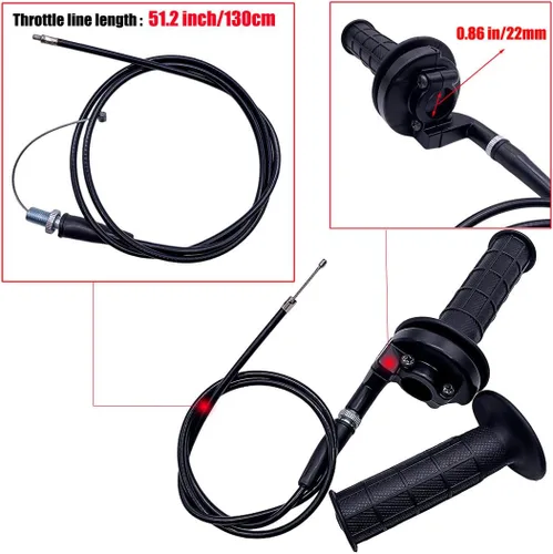 Vista 5 de Auto-Moto Twist - Juego de empuñaduras de carcasa de cable de acelerador para mini bicicleta, Pit Bike Dirt Bike MOTOVOX MBX10 MBX11 y Warrior MB165