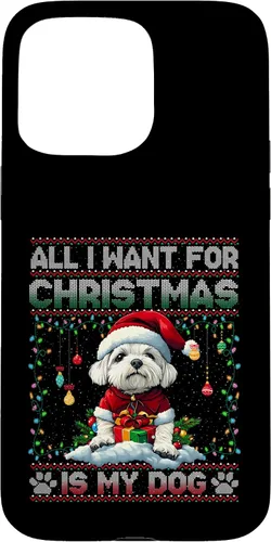 Vista 31 de Maltese Christmas Tree Lights Decorations Dog Lover Xmas Case for iPhone 17