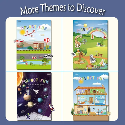 Vista 5 de GRANDLMOON Tablero magnético portátil Farm Life (58 piezas)