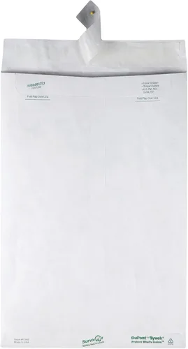 Vista 5 de Quality Park QUAR1660 Survivor - Sobres DuPont Tyvek de 10 x 15 pulgadas con cierre autosellante, 14 libras resistentes a pinchazos, desgarros