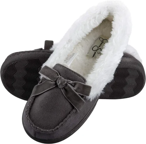 Vista 4 de Jessica Simpson Mocasín de microgamuza para interiores y exteriores para niña