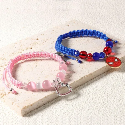 Vista 5 de SKIRIFLA Stitch Spider Ladybug Gwen - Pulseras de amistad a juego para parejas, mejores amigos, mejores amigos y familiares, pulseras magnéticas