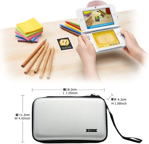 Vista 7 de BEADY Carrying Case for Nintendo NEW3DS XL, NEW3DS LL, 3DS XL, 3DS LL Storage case Console Storage case Silver Gray