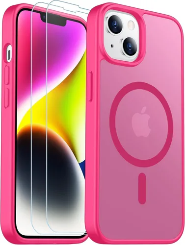 Vista 231 de SPIDERCASE Funda magnética translúcida diseñada para iPhone 11, con 2 protectores de pantalla de vidrio templado, antihuellas, para iPhone 11 de 6.1