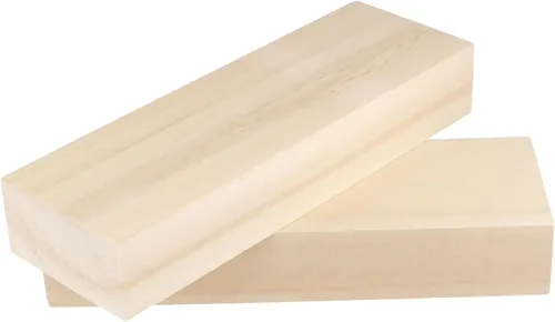 Vista 5 de SHEUTSAN Paquete de 4 bloques de tallado de tilo, 11.8 x 4 x 2 pulgadas, madera sin terminar para artes de talla, manualidades, proyectos