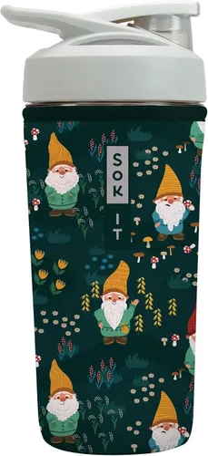 Vista 35 de Sok It BotlSok Botella Mezcladora de Proteínas con Funda Aislante de Neopreno (Floral Abstracto, Se Ajusta a Mezcladoras de 24oz)