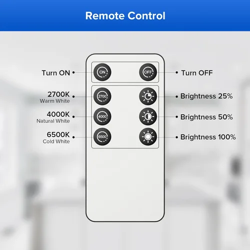 Vista 3 de SANSI Bombilla LED inteligente, 2200 lm, control remoto por voz, 2700 K, 4000 K, 6500 K, bombilla regulable A21 de 18 W, equivalente a 150 W, luces