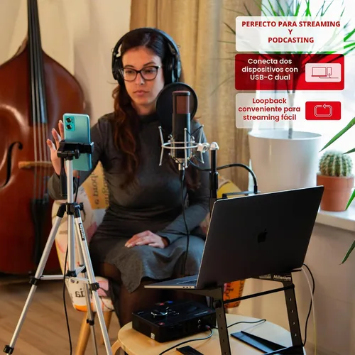 Vista 3 de Interfaz de podcast y grabación Antelope Audio Zen Quadro USB-C — 4 preamplificadores de micrófono de grado de estudio discretos, conversión