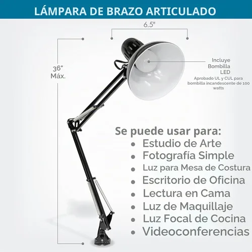Vista 3 de Studio Designs Lámpara con brazo giratorio con foco CFL de 13 w