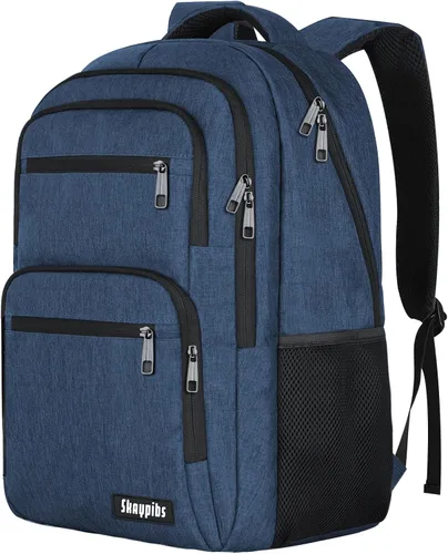 Vista 9 de Skaypibs Mochilas escolares para mujeres, mochilas escolares para niñas, niños y adolescentes, mochilas para laptop de 15.6 pulgadas con puerto