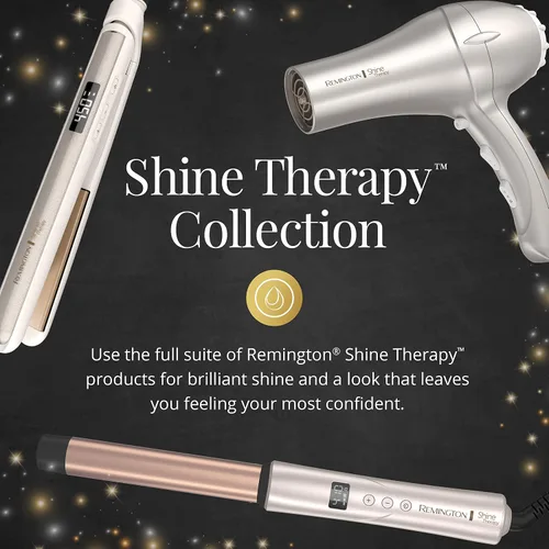 Vista 7 de Remington Shine Therapy - Varita rizadora, 1 pulgada, aceite de argán y queratina Argan Oil and Keratin infused, Straight Barrel for Loose Waves
