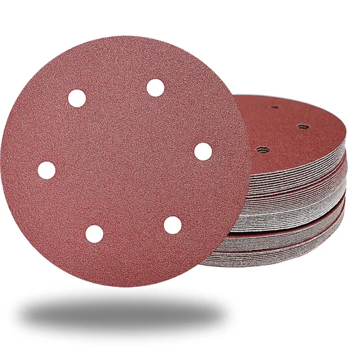 Vista 6 de 50 Discos de Lijado para Paneles de Yeso de 9 Pulgadas con 6 Agujeros Grano 40 - Disco de Lijadora de Óxido de Aluminio de 9" con Gancho y Bucle