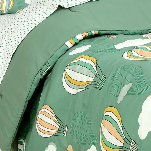 Vista 7 de ROYALE LINENS BIAB - Juego de ropa de cama estampada, 100% microfibra ultrasuave, 1 edredón y 1 funda de almohada estándar, tamaño Twin XL, ropa