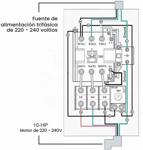Vista 3 de Big Horn 18839 Interruptor magnético trifásico, 220-240 voltios, 10 HP, 22-34 amperios - Aprobado por UL