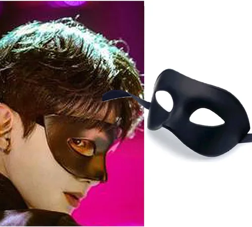 Vista 6 de Máscara de mascarada veneciana, griega, romana, Mardi Gras, máscara de mascarada para hombre