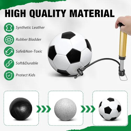 Vista 3 de Paquete de 2 pelotas de fútbol desinfladas con bomba para caja de zapatos de Navidad, tamaño de embalaje 3, tamaño 4, tamaño 5 artículos, ofertas a