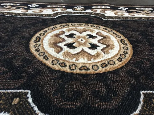 Vista 5 de Kingdom - Alfombra tradicional de pasillo largo, diseño negro D123 (2 pies 4 pulgadas x 10 pies 11 pulgadas)