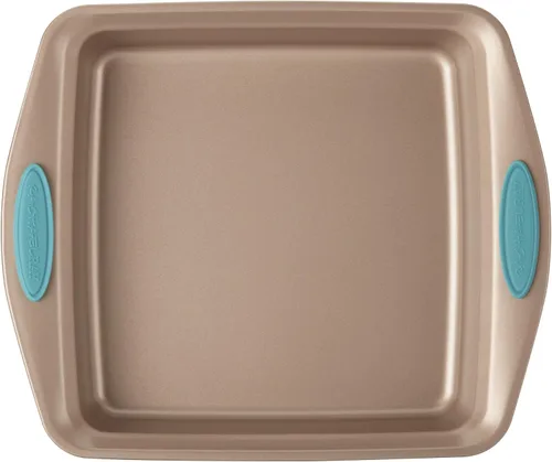 Vista 4 de Rachael Ray Cucina - Molde antiadherente para hornear / molde antiadherente para tartas, cuadrado, 9 pulgadas, marrón