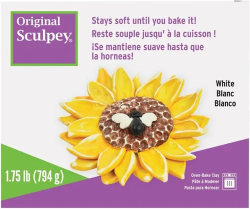 Vista 4 de Sculpey Original Oven-Bake Clay, White, 1.75 lb. (Pack of 3)