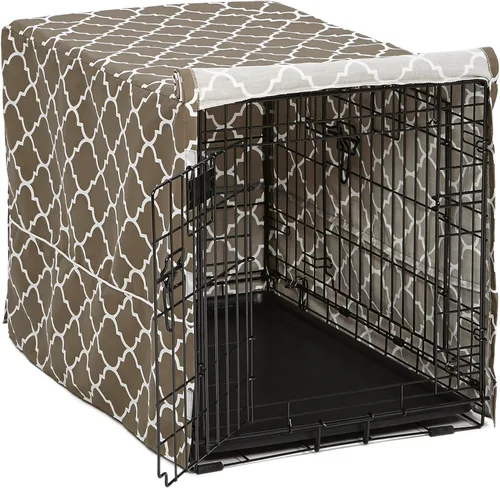 Vista 9 de MidWest Homes for Pets XL Funda para jaula de perro, cubierta de perrera de poliéster negro para dar privacidad, se ajusta a la mayoría