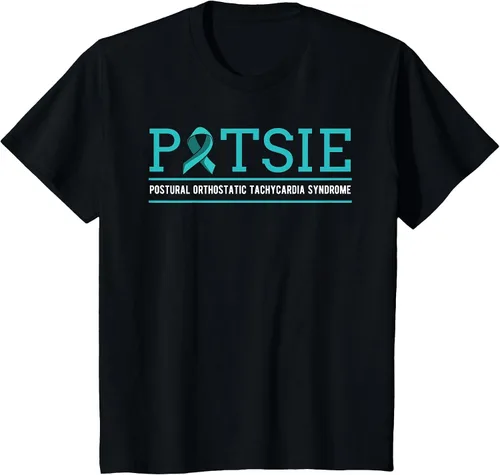 Vista 51 de POTS Dysautonomia Turquoise Ribbon Autonomic Dysfunction T-Shirt Asphalt Grey