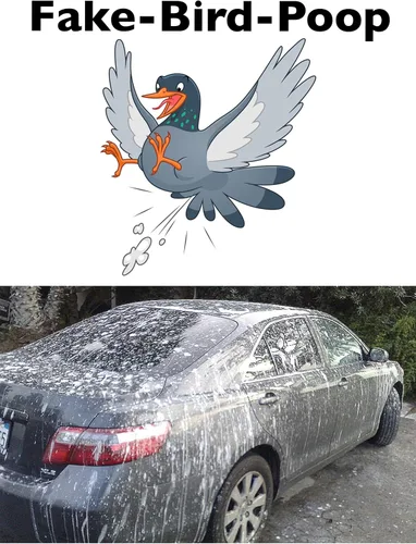 Vista 7 de Bromas e ideas para bromas – Caca de pájaro falso para autos Efectos especiales Día de los Inocentes Prank Stuff Stuff Gag Regalos Juguetes